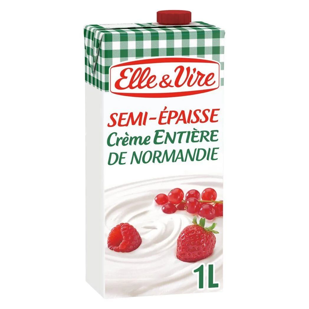 crème entière semi épaisse de normandie elle & vire