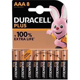 PILES PLUS 100% AAA X8 DURACELL