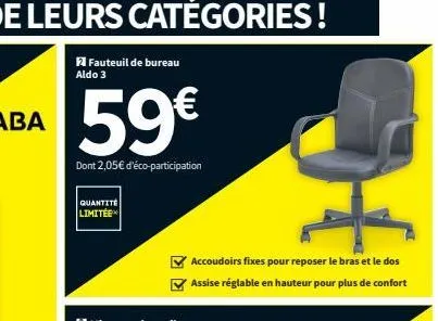 fauteuil de bureau aldo