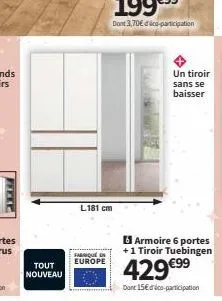 pertz  tout nouveau  l181 cm  faq europe  un tiroir sans se baisser  429 €⁹⁹  dont 15€ déco-participation 