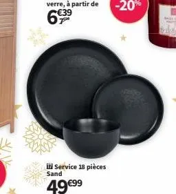 il service 18 pièces sand  49 €99 