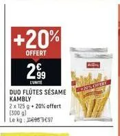 +20%  offert  299  l'unite  soffert 