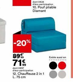 pouf pliable 