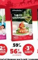 wonderber  tables gourmandes  1400  59%  56%  lecom  -3€ 