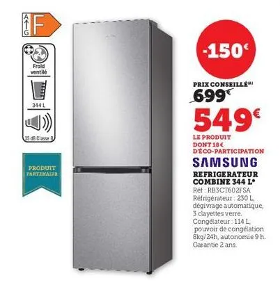 réfrigérateur combiné samsung