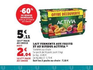 soldes Activia