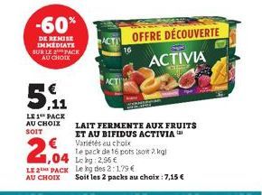 soldes Activia