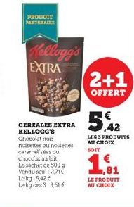 chocolat au lait Kellogg's