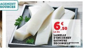 6,50  LENG LAMELLE D'ENCORNET SAUMURE DECONGELE 