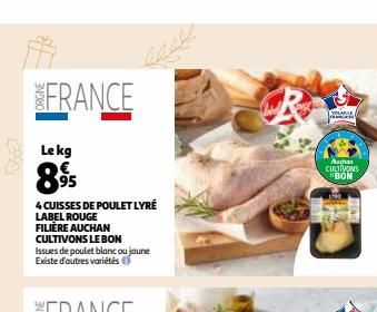 FRANCE  Le kg  8⁹  A  Auchan  CULTIVONS BON  