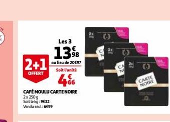 café moulu Carte noire