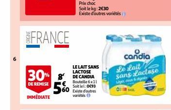 lait sans lactose Candia