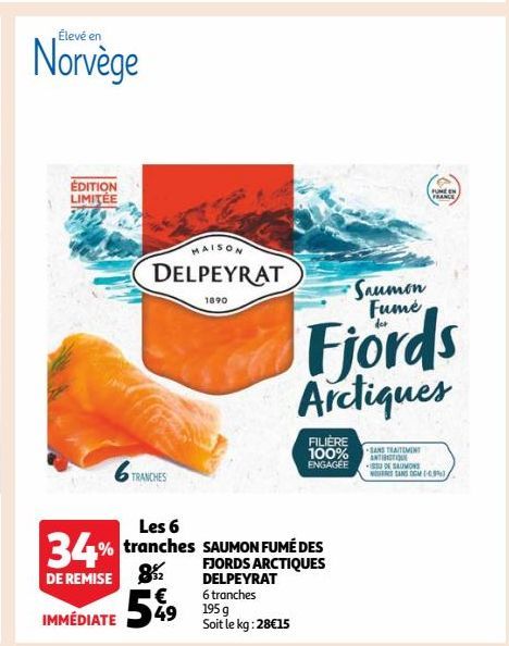 SAUMON FUMÉ DES FJORDS ARCTIQUES DELPEYRAT