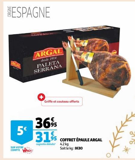 COFFRET ÉPAULE ARGAL