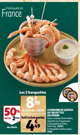 queues de crevettes Delpierre