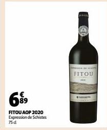 699  FITOU AOP 2020 Expression de Schistes 75d  DE  FITOU  m 