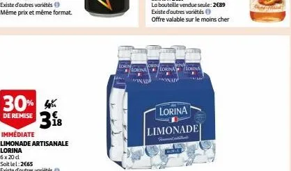 30% %  de remise  18  lorin  lokina  lorina  limonade  find politi  lorina  morie  p 