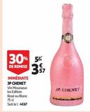 30% 5%  DE REMISE  57  IMMÉDIATE JP CHENET Vin Mousseux Ice Edition Rosé ou Blanc  75 d  Soit le 1:4€67  JP. CHENET  offre sur Auchan Supermarché