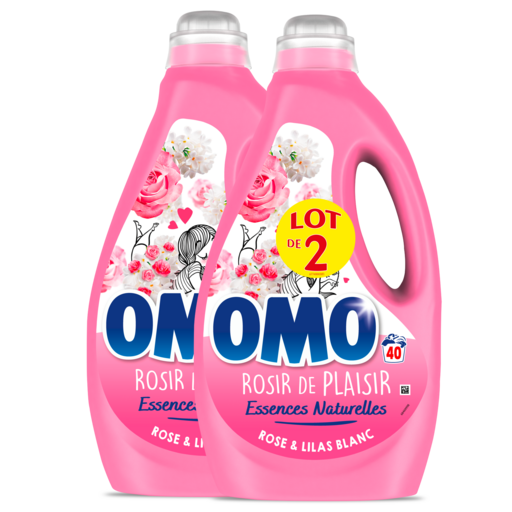 Le lot  de 2 LESSIVE LIQUIDE  OMO