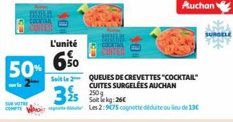 queues de crevettes 