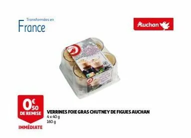 transformées en  france  0%  de remise  immédiate  verrines foie gras chutney de figues auchan  do không  160 g  auchan 