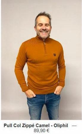 Pull Col Zippé Camel - Oliphil  89,90 €  - 