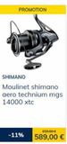 PROMOTION  -11%  SHIMANO Moulinet shimano aero technium mgs 14000 xtc  659:00-€  589,00 €  offre sur Pacific Pêche