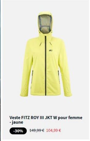 Veste FITZROY III JKT W pour femme -jaune  -30% 149,99 € 104,99 €  