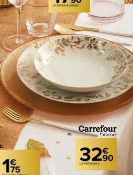 195  l'assiette hotesse  carrefour home  32⁹0  la monagore 