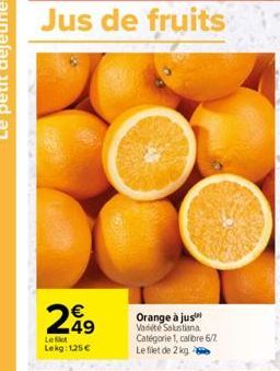 jus de fruits Orange