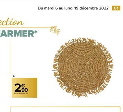 Du mardi 6 au lundi 19 décembre 2022 81  2.90  Lesetdetable 