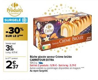 crème brûlée Carrefour