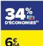 34%  D'ÉCONOMIES 