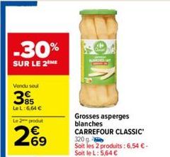 asperges blanches Carrefour