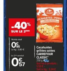 cacahuètes grillées Carrefour