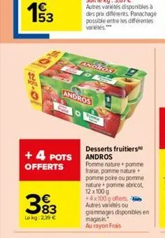 desserts andros