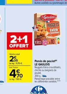 nuggets Le gaulois