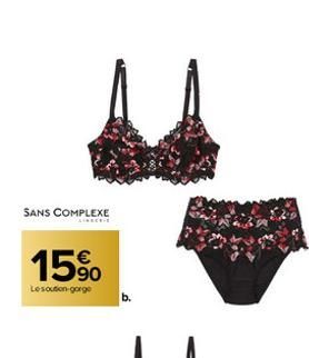 SANS COMPLEXE  15%  Lesoutien-gorge  