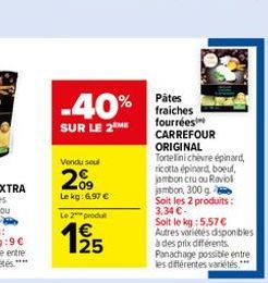 pâtes fraîches Carrefour