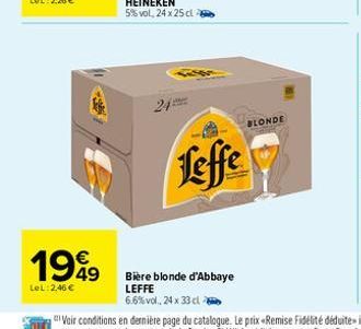 bière blonde Leffe