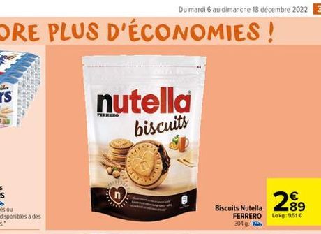 biscuits Nutella