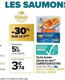 truite fumée carrefour