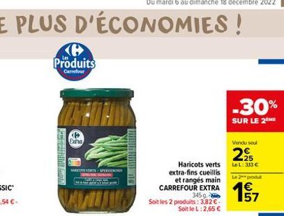 haricots verts Carrefour