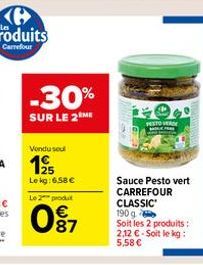 sauce pesto Carrefour