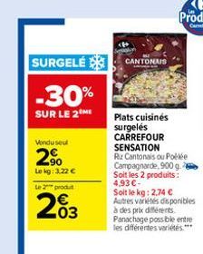 plats cuisinés Carrefour