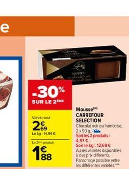 chocolat noir Carrefour