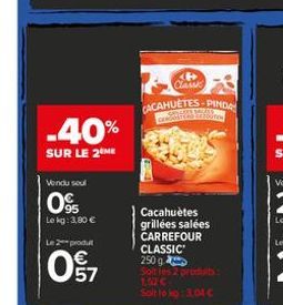 cacahuètes grillées Carrefour