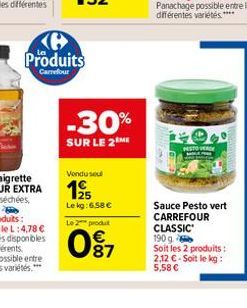 sauce pesto Carrefour