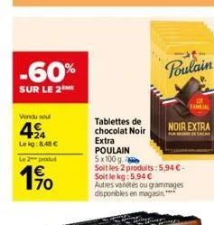 chocolat noir poulain