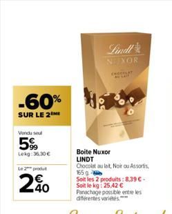 chocolat au lait Lindt